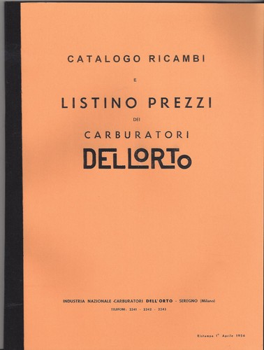 Catalogo ricambi carburatore